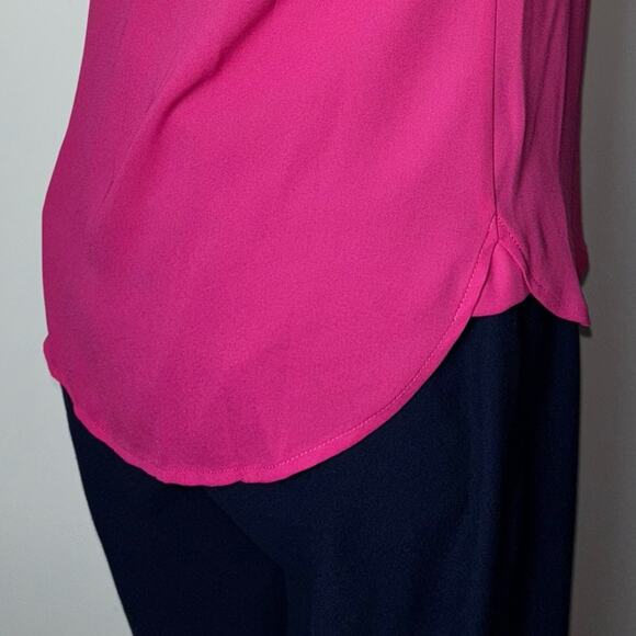 J. Crew Drapey cap-sleeve top Women's size XXS Fuchsia Dark Pink - Picture 15 of 16